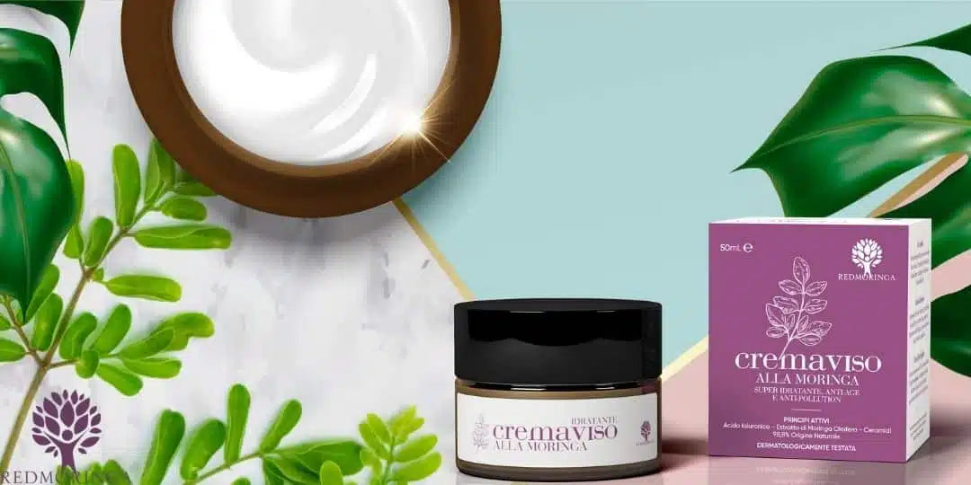 Crema viso alla moringa: un potente antiage con acido ialuronico