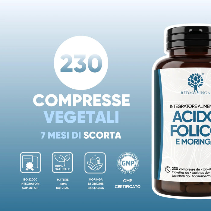230 comprimidos vegetales, 7 meses, ISO 22000 y GMP