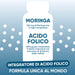 Ácido fólico 400 µg y Moringa ecológica 150 mg en cada comprimido