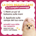 Spitz con asciugamano in testa e istruzioni d'uso: balsamo sulle mani, poi sulle zampe del cane, risultati in una settimana