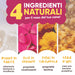 Infografica sui 4 ingredienti naturali del balsamo zampe Wellwoof: burro di karité, olio di geranio, calendula e cera d'api