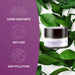 Crema facial hidratante con moringa RedMoringa sobre hojas verdes: superhidratante, antiedad, anti-pollution