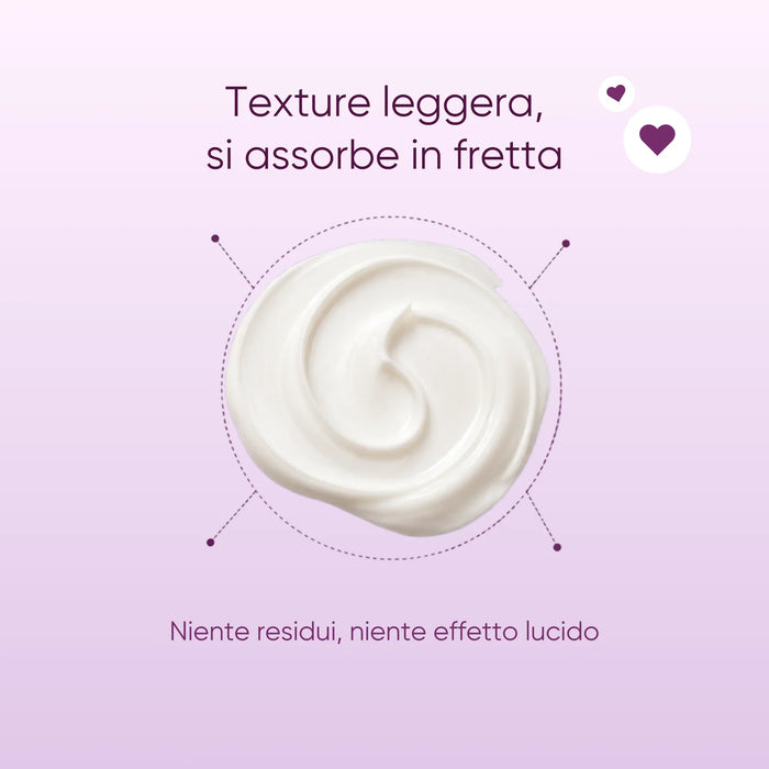 Textura de la crema facial con Moringa