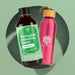Moringlow Drenante Detox con la borraccia rosa RedMoringa in alluminio riciclato, da bere nell'arco della giornata
