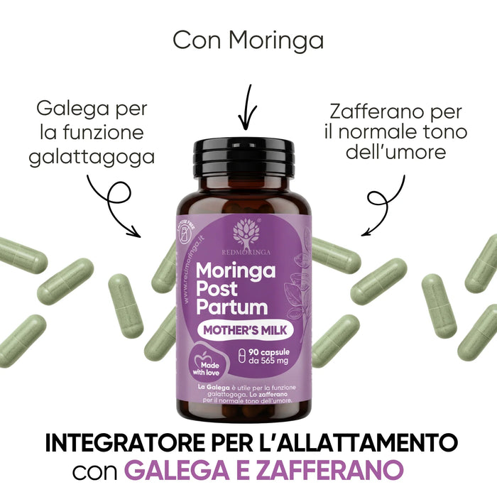 Galega per la funzione galattagoga e Zafferano per il normale tono dell'umore