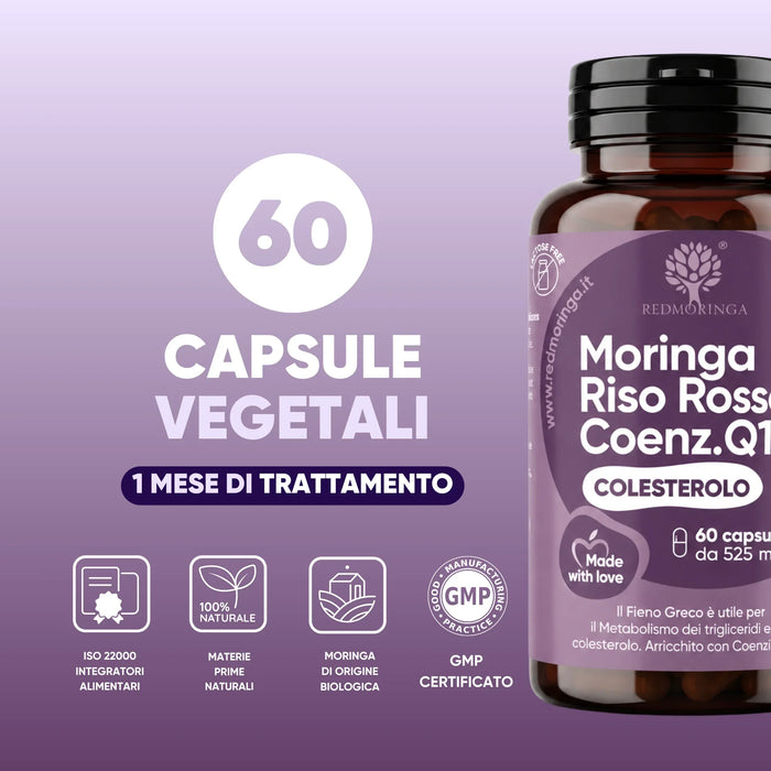 60 capsule vegetali per 1 mese, ISO 22000 e GMP