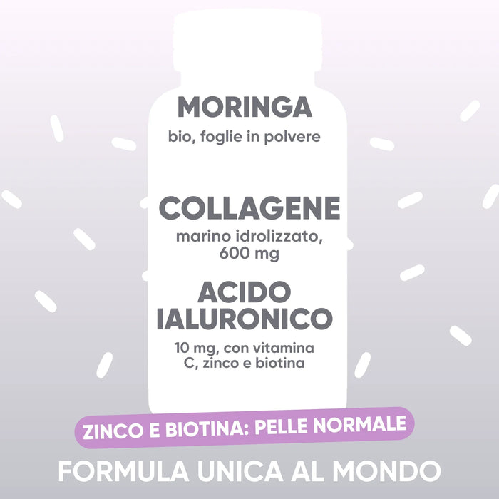 Marine collagen, hyaluronic acid and organic Moringa