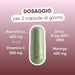 Dosis por 2 cápsulas: Acerola 400 mg con vitamina C 200 mg, zinc 8 mg, Moringa 400 mg
