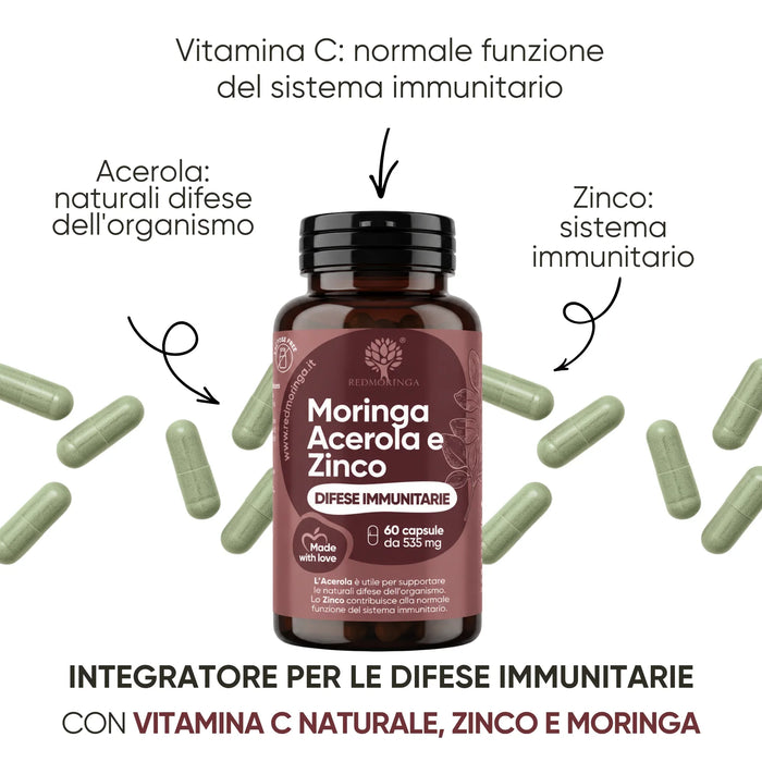 Vitamina C y zinc para el funcionamiento normal del sistema inmunitario
