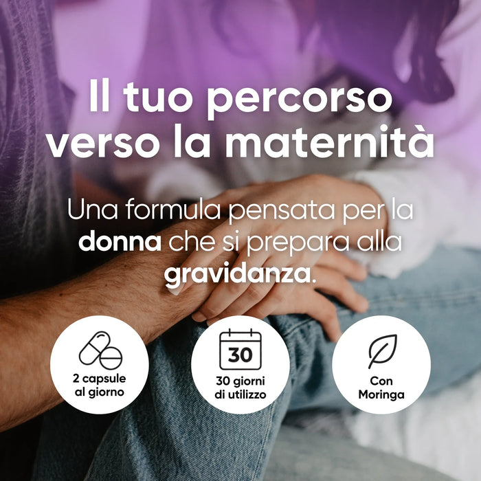 Complemento para la mujer que se prepara para el embarazo, 2 cápsulas al día