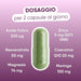 Dosis por 2 cápsulas: Zinc 5 mg, Ácido fólico 200 µg, Resveratrol 50 mg, Q10 20 mg, Magnesio 74 mg
