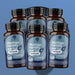 Six jars of RedMoringa Moringa Fertility for Him with 60 capsules each, pack of 6 on a blue background
