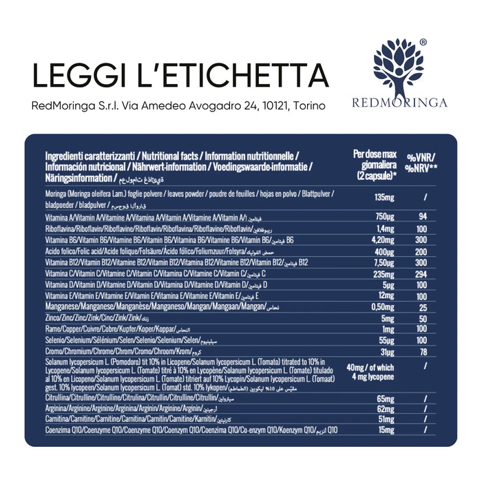 Label of Moringa Fertility for Him