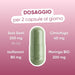Dosis por 2 cápsulas: Soja 200 mg (isoflavonas 80 mg), Cimicífuga 40 mg, Moringa ecológica 200 mg