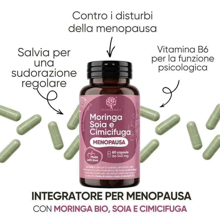 Soja y Salvia frente a las molestias de la menopausia, vitamina B6 para la función psicológica