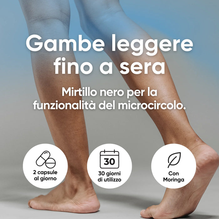 Arándano negro para la función de la microcirculación, 2 cápsulas al día
