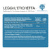 Tabella ingredienti: zinco 15 mg e Moringa 100 mg per compressa