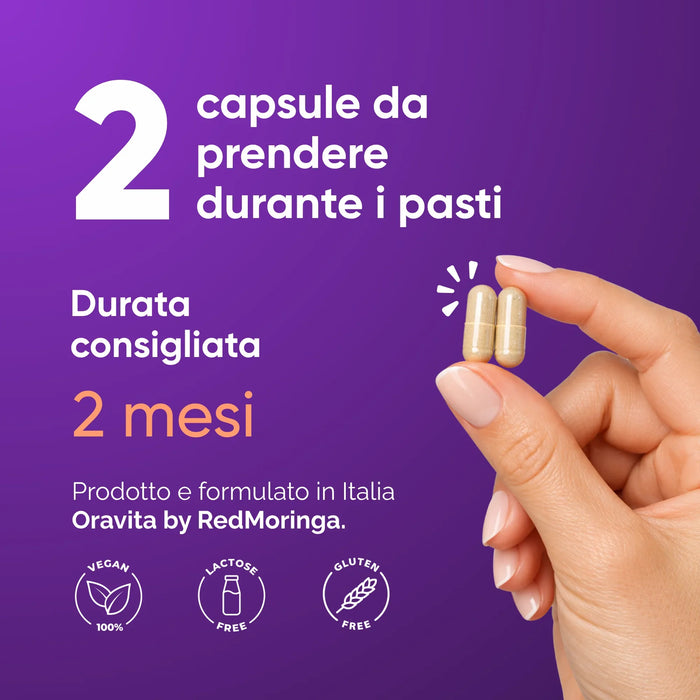 Lion's Mane: 2 capsules a day with meals, recommended duration 2 months
