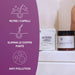 Tarro y estuche de mascarilla capilar RedMoringa en el baño, con iconos: nutre, contra las puntas abiertas, anti-pollution