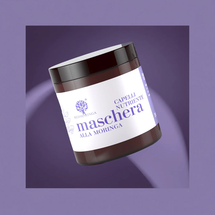 Tarro Mascarilla Capilar Nutritiva con Moringa RedMoringa, mascarilla para cabello seco con aceite de coco eco-bio