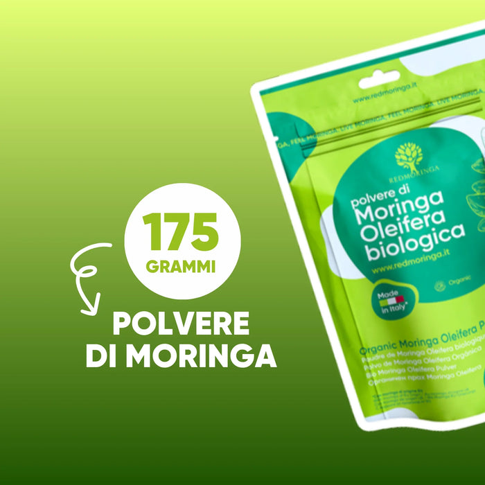 175 grams of organic Moringa powder