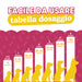 Dosage chart for Wellwoof dog multivitamin: from half a scoop under 5 kg to 6 scoops over 50 kg of body weight