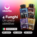Kit 4 funghi Oravita prodotto in Italia: 480 capsule, zero additivi, estratti titolati