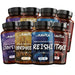 Doppio Funghi Kit Oravita: otto flaconi da 120 capsule di Lion's Mane, Cordyceps, Reishi e Shiitake su fondo bianco