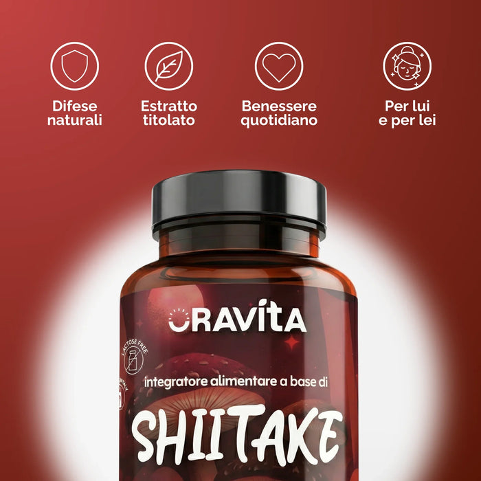 Shiitake Oravita: defensas naturales, extracto estandarizado, para él y para ella