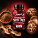 Frasco de Shiitake Oravita entre hongos shiitake frescos, láminas secas y polvo, extracto estandarizado, 120 cápsulas