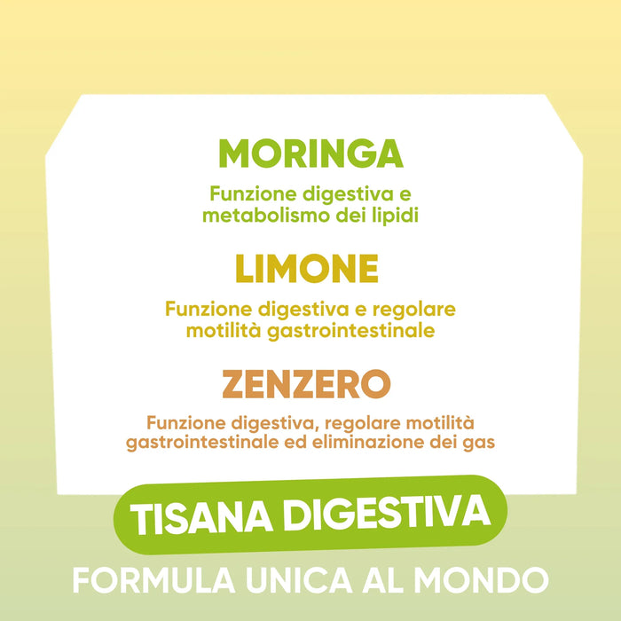 Moringa, limón y jengibre: función digestiva, metabolismo de los lípidos y motilidad gastrointestinal regular