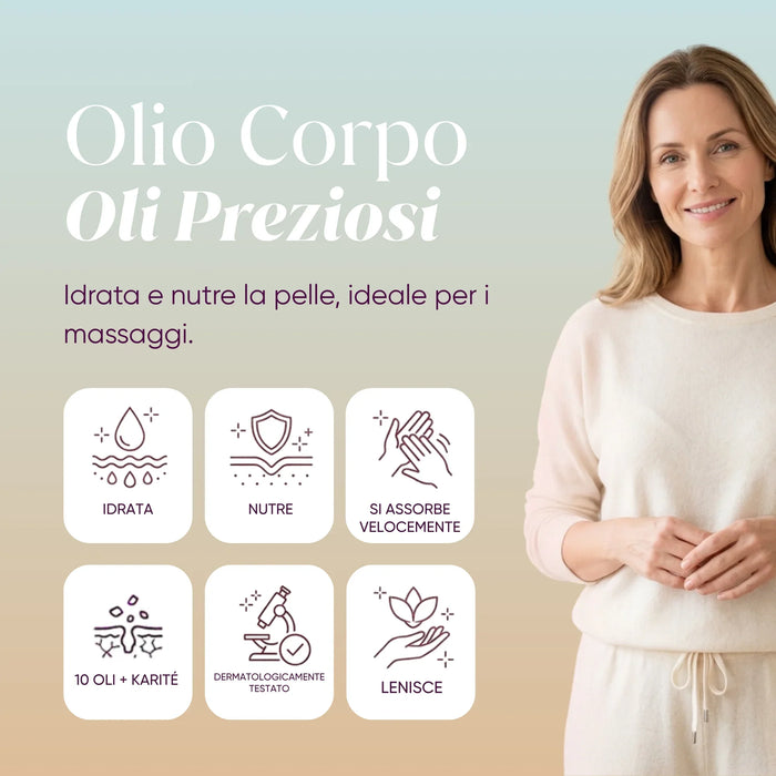 Olio corpo alla Moringa: idrata e nutre la pelle, ideale per i massaggi